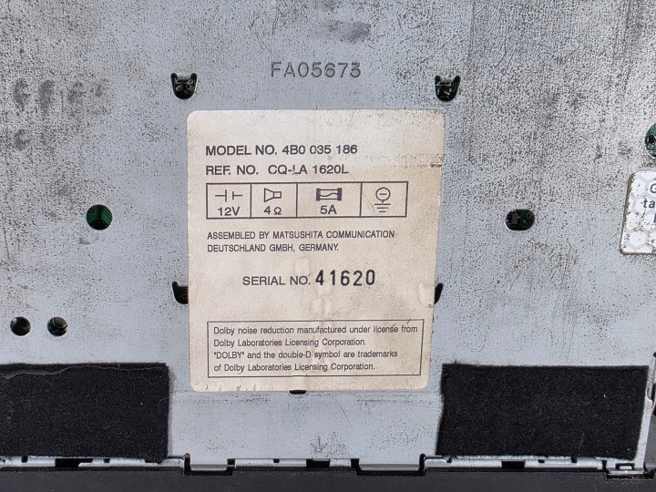 RADIO D'USINE AUDI A6 C5 4B0035186