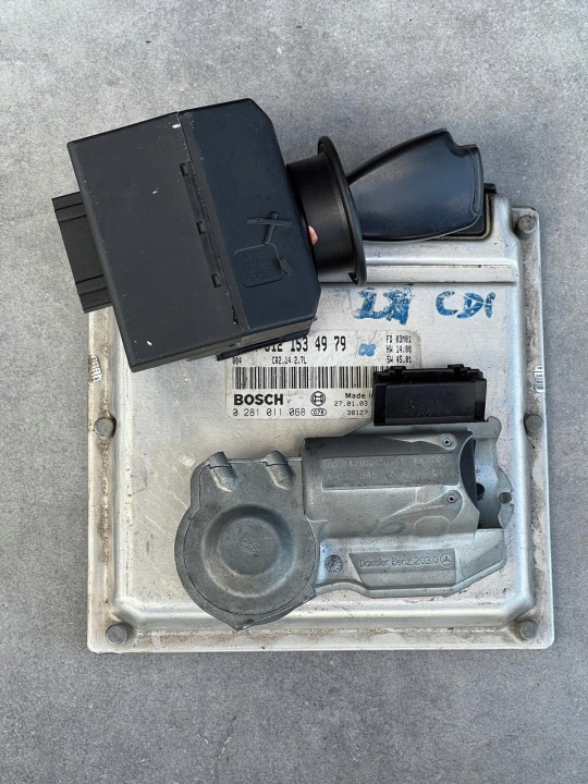 ORDINATEUR MOTEUR CONTACTEUR D'ALLUMAGE VERROU A6121534979 MERCEDES W203 2.7 CDI ENSEMBLE