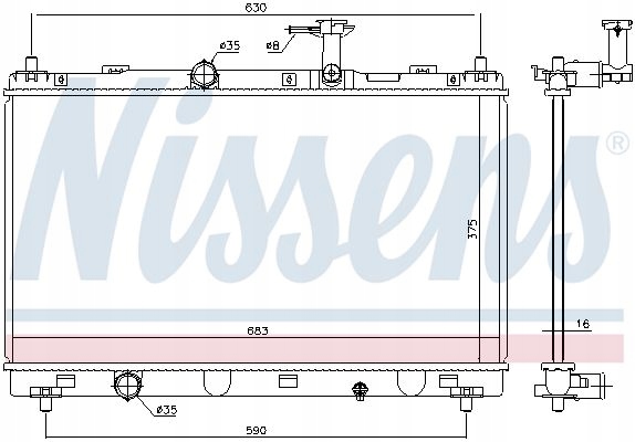 RADIATEUR EAU NISSENS 606146