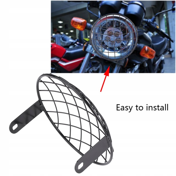 8IN MOTOCYCLETTE ROND PROJECTEUR GRILLE PROTECTION