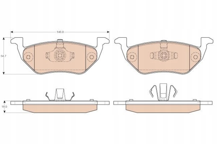 TRW ZAPATAS DE FRENADO FORD PARTE TRASERA MAVERIC 01-/MAZDA TRIBUTE 