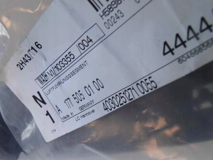 MERCEDES A W177 177 GUIDE D'AIR HYBRIDE