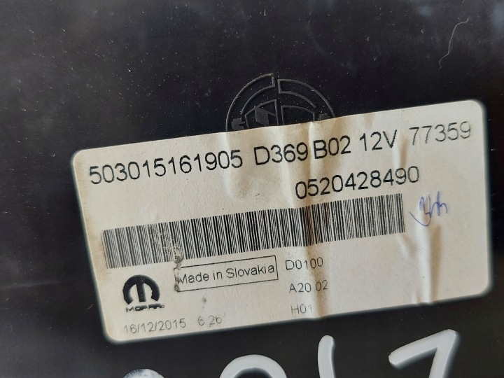 COMPTEUR COMPTEUR FIAT DOBLO II 2016R 1.6 D 503015161905