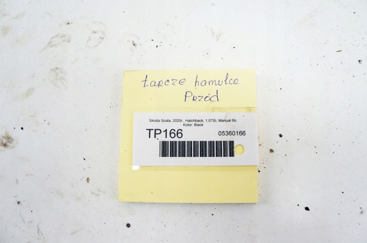 TP166+ SKODA SCALA 1.0I DISQUES FREIN AVANT ENSEMBLE 2PCS