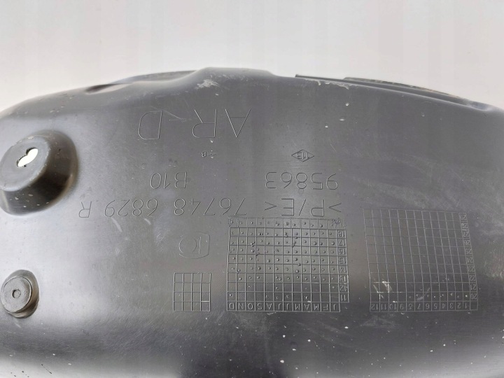 RENAULT ZOE PASSAGE DE ROUE DROIT ARRIÈRE 767486829R ORIGINAL