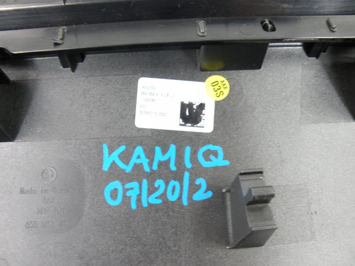 SKODA KAMIQ DÉCOR MOULURE DENSOLI REVÊTEMENT GRILLE CONDUIT D'AIR 655858418 2020