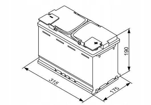 BATTERY BOSCH 12V 80AH 800A S5 AGM START- STOP 