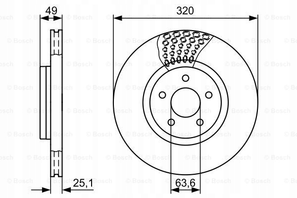 DISCOS ZAPATAS PARTE DELANTERA BOSCH FORD FOCUS 3 