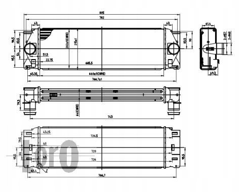 RADIATEUR AIR DE CHARGE SPRINTER DANS 906 (06-) 209 CDI, CRAFTER (2