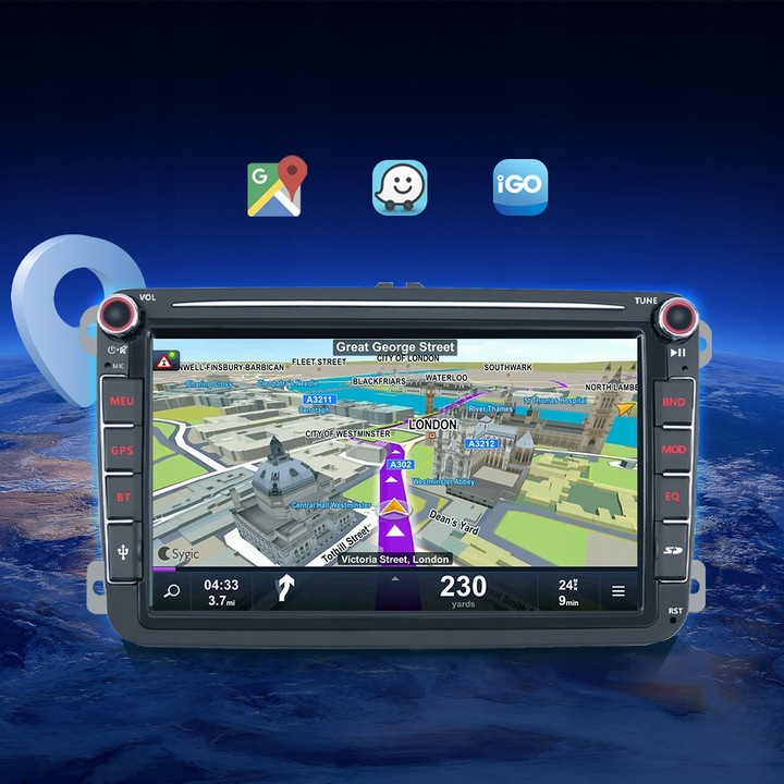 RADIO GPS ANDORID SKODA YETI ROOMSTER SUPERB 64GB 