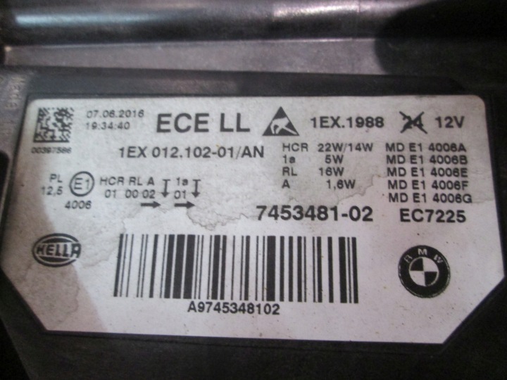 BMW F30 F31LCI PHARE GAUCHE LED