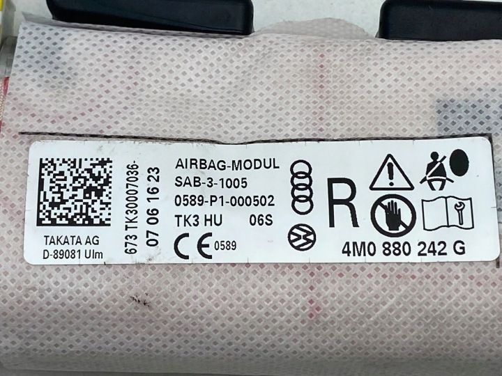 2018 AUDI Q7 4M COUSSIN SÉCURITÉ AIRBAG SIÈGES 4M0880242G