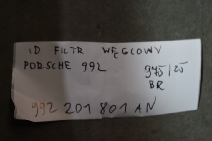 PARFAIT FILTRE CARBONIQUE PORSCHE 992 1