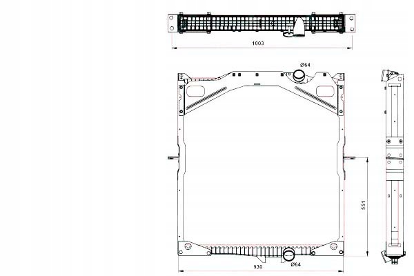 RADUADOR DEL MOTOR VOLVO FH12 FH16 D12A420-D16B520 