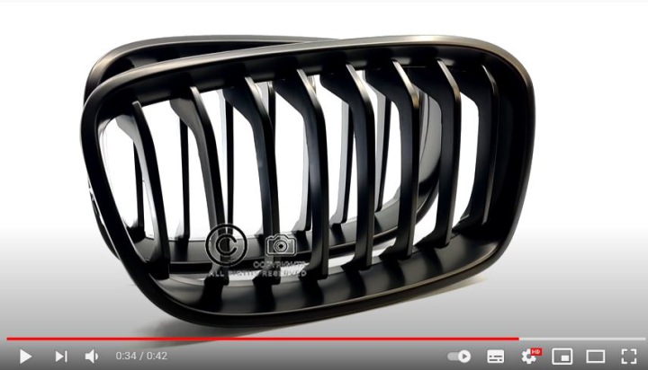 GRILLE GRILLES BMW F20 F21 2013-2017 NOIR MAT NOIR POUSSOIR