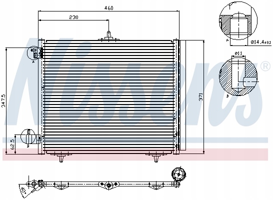 RADIATEUR CLIMATISATION PSA C2 03-, C3 02-, 1007 05