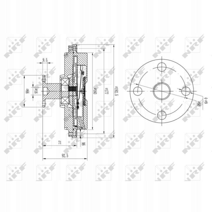 NRF EMBRAYAGE HAUTE PRÉCISION FORD RANGER 06/2005-12/2011