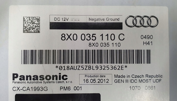 CHANGEUR CD AUDI A4 A5 Q5 8X0035110C