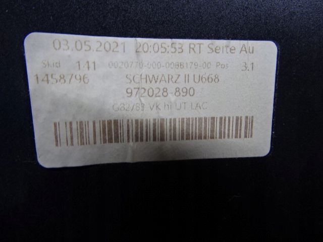 DIFFUSEUR DOUBLURE ARRIÈRE BMW M4 G82 G83 8074726 LLU