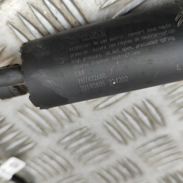 GAUCHE SERVOMOTEUR COUVERCLES DE COFFRE COUVERCLES DE COFFRE CITROËN C5 AIRCROSS 9817432680 23807302 1.5L