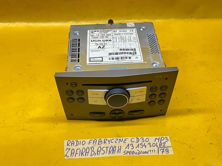 RADIO D'USINE CD30 MP3 OPEL ZAFIRA B ASTRA H 13154304AZ