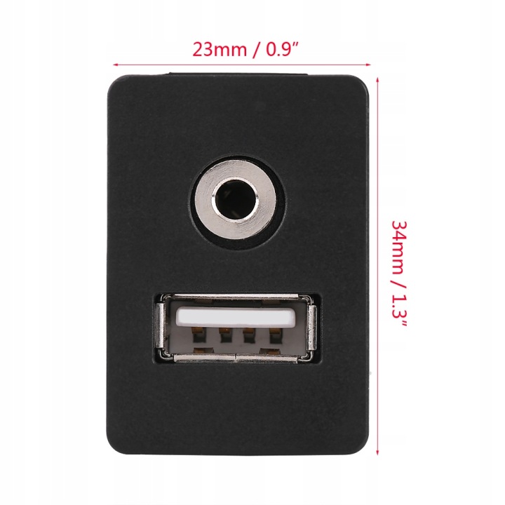 PRISE USB AUX JACK 3,5MM RALLONGE 103CM