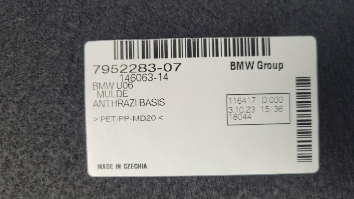 BMW 2' U06 218I ACTIVE TOURER 24R 1.5B REVÊTEMENT PLANCHER COUVERCLES DE COFFRE 7952283