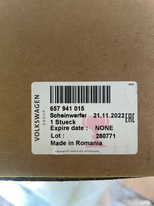 SKODA SCALA PHARE AVANT GAUCHE LED 657941015