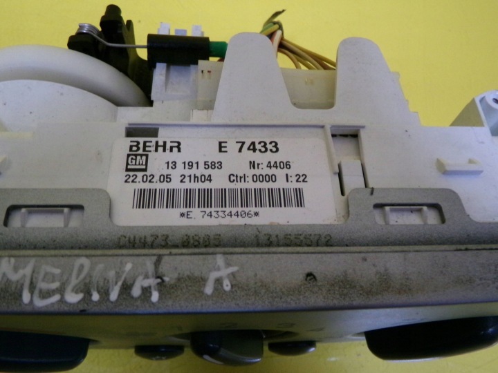 PANNEAU COMMANDE CONDUIT D'AIR CLIMATISATION OPEL MERIVA A 2005 13191583 NR1356