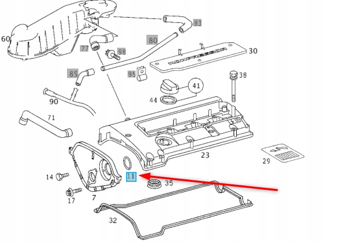 ÉLECTROAIMANT GALET DISTRIBUTION MERCEDS ESSENCE M270 M274 M264