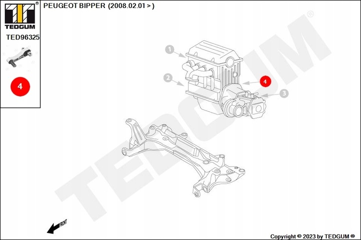 BOLSA DEL MOTOR DOL/Z PARTE TRASERA (DOL/OPRAWA CAJAS BIEGOW) CITROEN NEMO FIAT 