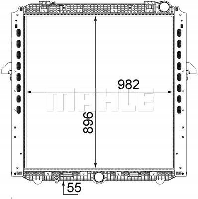 RADIATEUR EAU AVEC CHÂSSIS MERCEDES ACTROS MP4 MP5 ANTOS 471.943-OM936.916