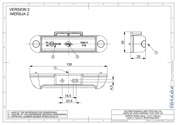 FAROS CONDUCTOR DE DÍA DIODO LUMINOSO LED 12/24V LDR2783 3X0,5MM2 DL.2,5M 