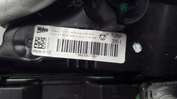 CHAUFFAGE CITROEN DS4 II PEUGEOT 308 III T10 ASTRA GAUCHE