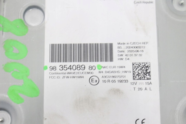 RADIO NAVIGATION 9835408980 PEUGEOT 2008 II