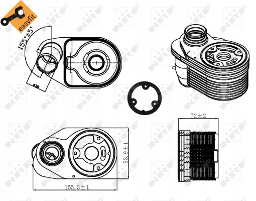 RADUADOR ACEITES FIAT 