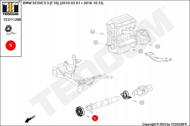 AXLE SWIVEL ELASTIC SHAFT PROPULSION TYL/Z REAR FITS DO: BMW 1 (E81), 1 