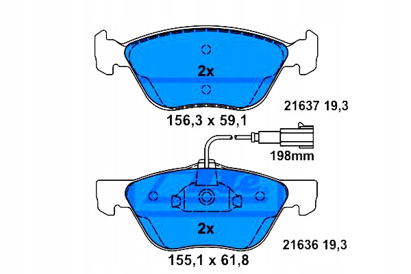 PLAQUETTES FREIN ALFA DROIT 145/146/156/GTV/SPIDER 95-05