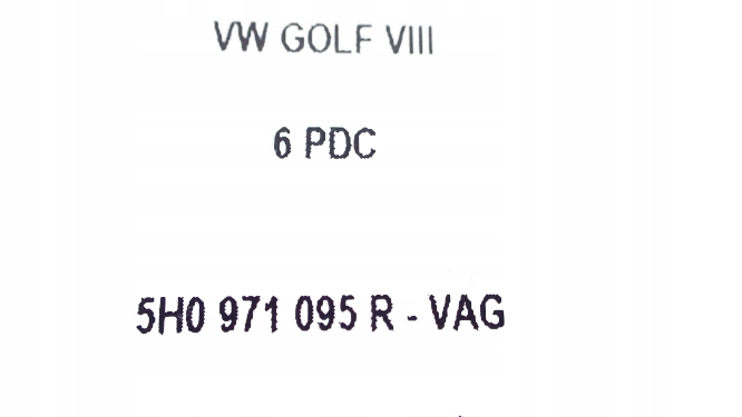 FAISCEAU DE CÂBLES GOLF VIII 6 PDC 5H0971095R CAPTEURS 5WA KIT