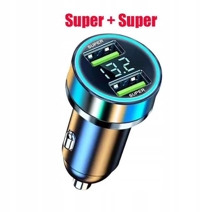 240W CAR CHARGER FAST CHARGING 2 USB PORTS ADAPTADOR PARA IPHONE SAMSUNG XIAOM 