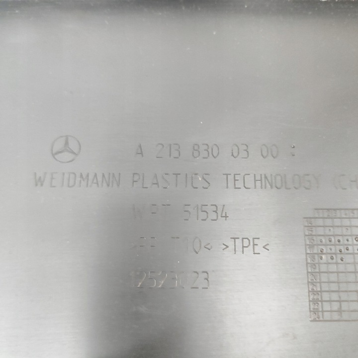 MERCEDES-BENZ E W213 2018 PROTECTION RADIATEUR