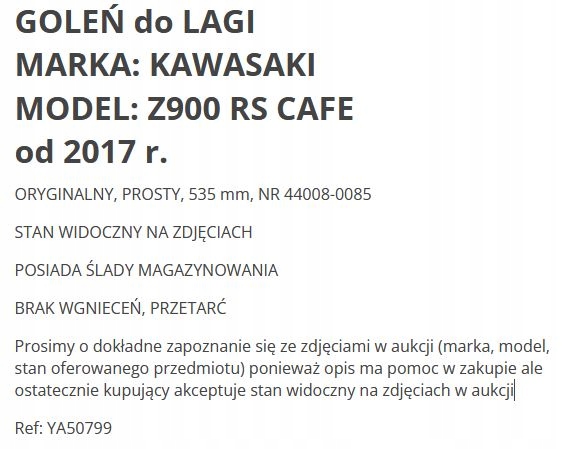 . GOLEN TUYAU LAGA SUSPENSION 44008-0085 KAWASAKI Z900 AVEC 900 RS CAFE 17 + photo 5 - milautoparts-fr.ukrlive.com