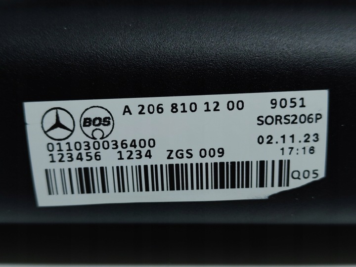 MERCEDES C CLASSE W206 STORE COUVERCLES DE COFFRE ORIGINAL A2068101200