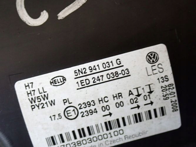 VW TIGUAN I 08-12 PROJECTEUR GAUCHE PHARE GAUCHE ANGLAIS