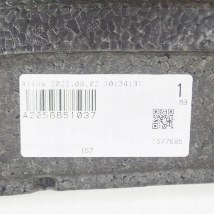 MERCEDES-BENZ C-CLASS W205 MOUSSE PARE-CHOCS AVANT A2058851037ORYGINALNA