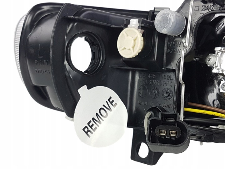 ABAKUS 445-1109L-LD-EM PROJECTEUR KIT CONDUCTEUR V3 PODCZAS KOLIZJI VERS BOÎTE À GANTS OSWIADCZENIE, PORADNIK