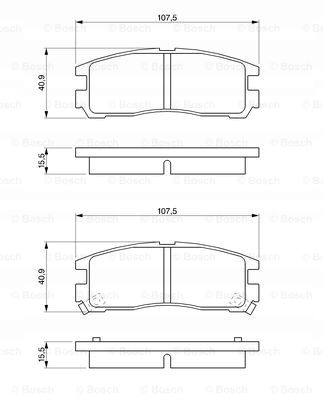 DISCOS ZAPATAS PARTE TRASERA BOSCH MITSUBISHI SPACE RUNNER 