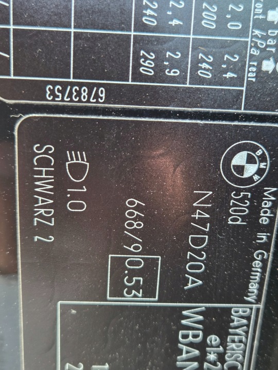 PARE-CHOCS ARRIÈRE BMW E60 LCI SCHWARZ 2 668/9