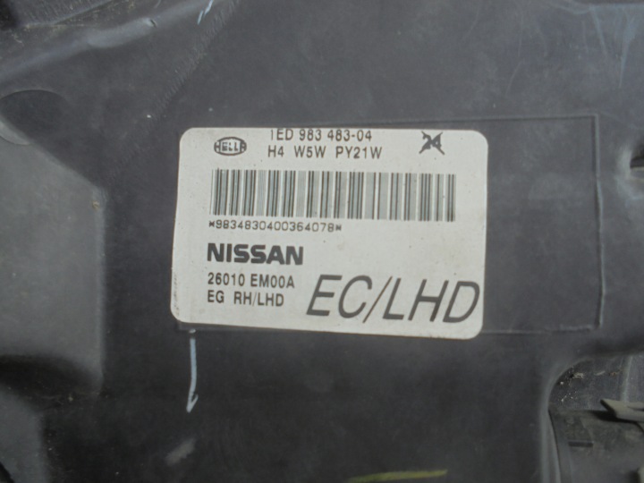 PROJECTEUR GAUCHE DROIT PHARE NISSAN TIDA 26060EM00A 26010EM00A SLASK ENSEMBLE