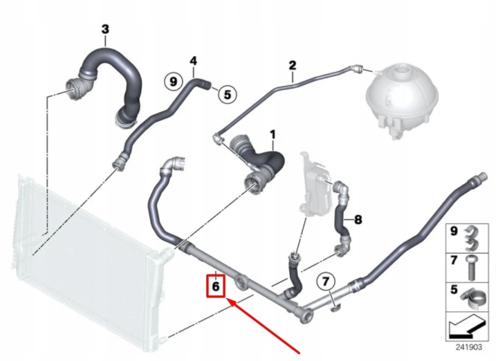 BMW X3 F25 REFRIGERANT PIPE 17127646154 7646154 OEM